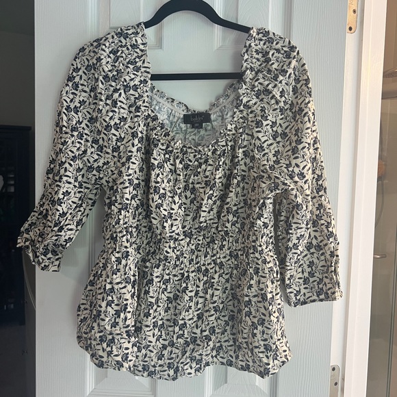 Belldini Peplum Top Floral, XL - Picture 6 of 7